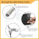 Fitness Guru® Premium Imported Gym Wire Rope – PU Coated Black Cable with Inner Steel Core for Gym Machines, Thickness- 6 MM, Length- 20 Meter gallery image