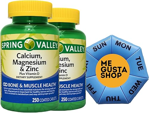 Cápsulas recubiertas de calcio, magnesio y zinc más vitamina D3, 250 unidades (paquete de 2) 500 unidades