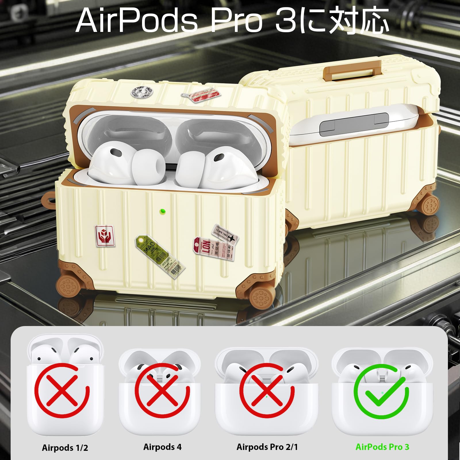Amazon | V-MORO AirPods Pro 3ケース 2025用 Airpods Pro第3世代