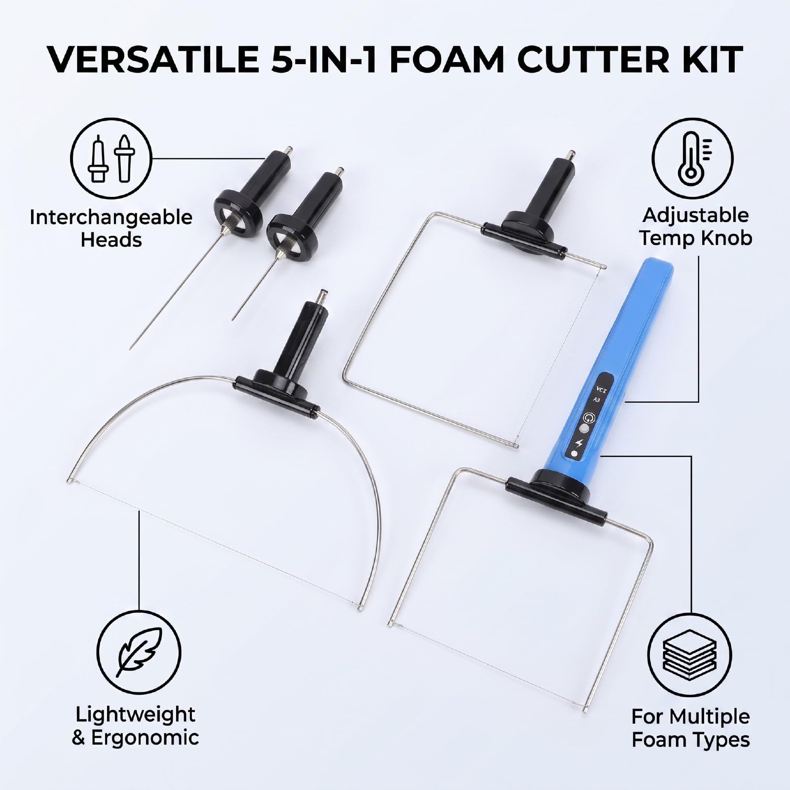 Cutter de Mousse ÉLectrique pour Art en Eps,20CM (Prise UE)