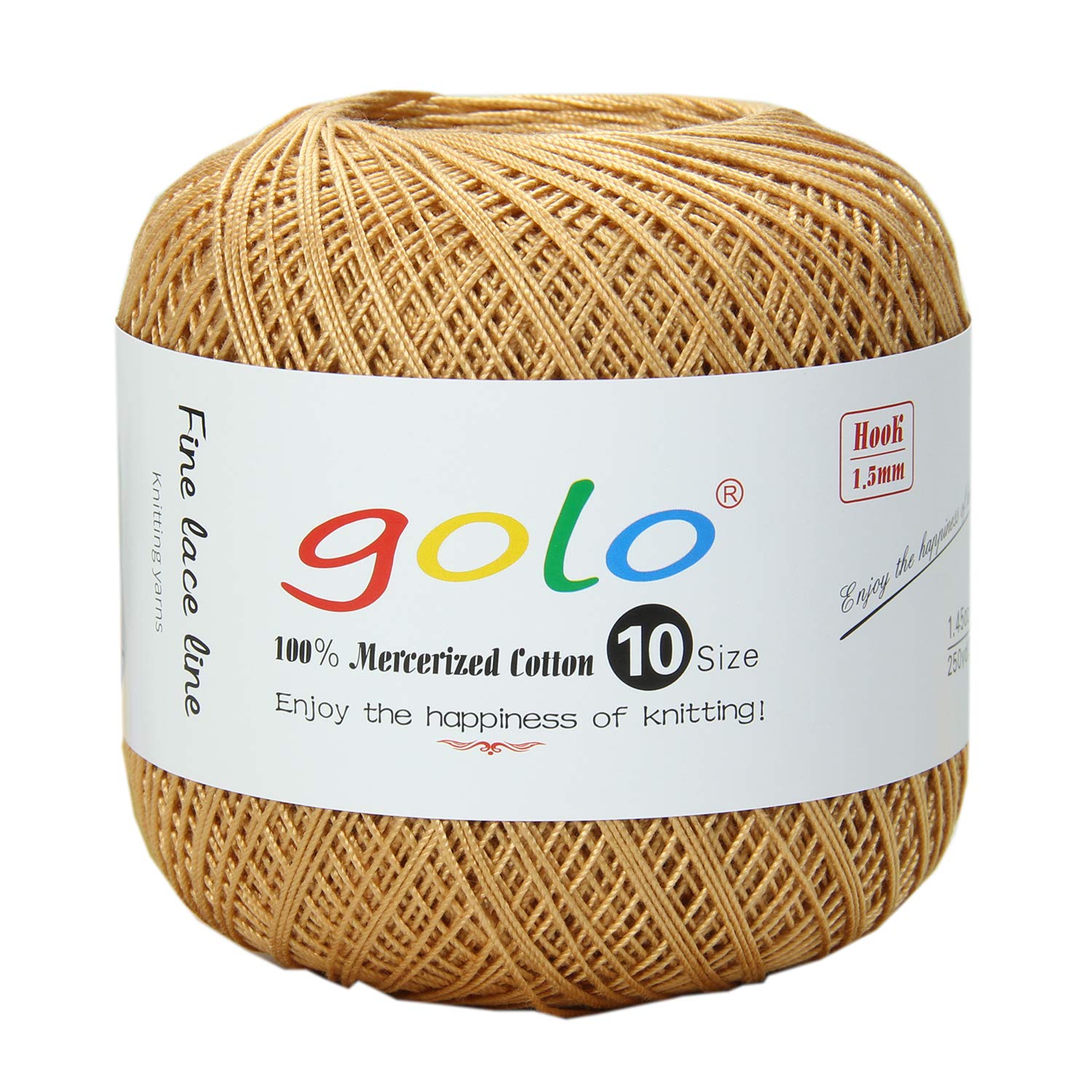 golo Cotton Crochet Thread Balls Size 10 Cotton Knitting Thread Yarn for Crochet (Bronze-605)