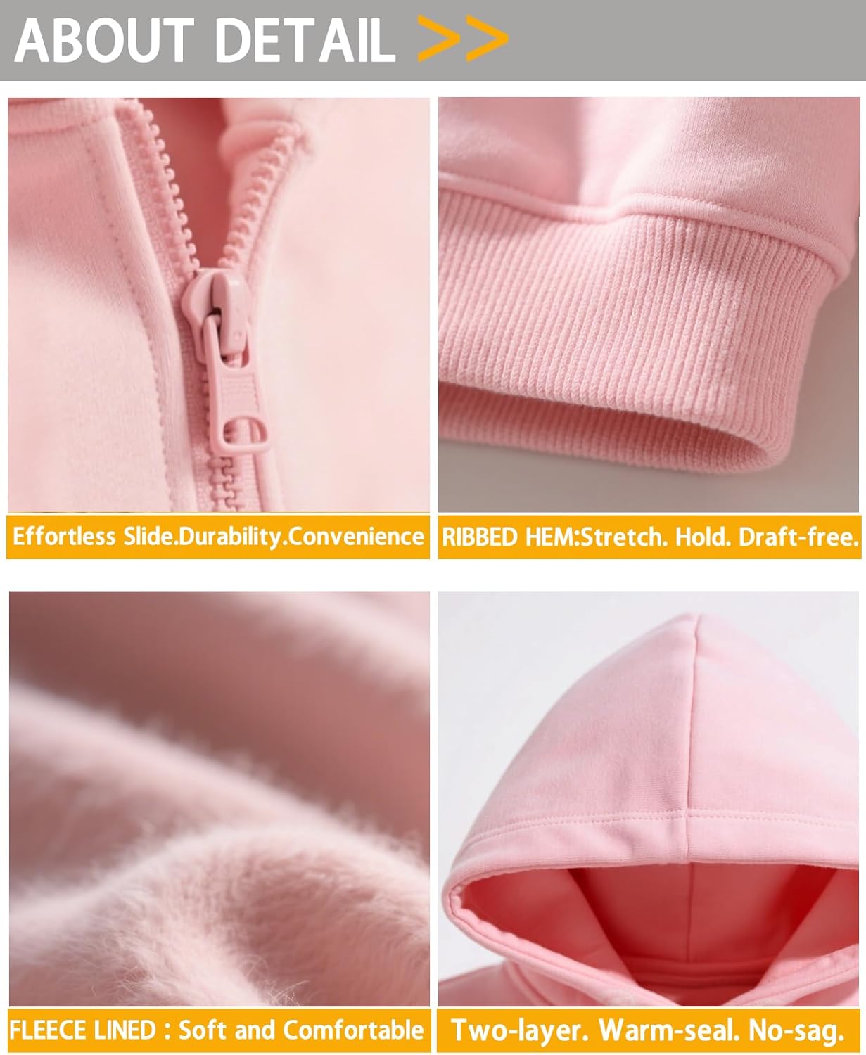 Men's Hoodie Quarter Zip Pullover Sweatshirts Fleece Hoodies Casual Long Sleeve Athletic Hooded Sweat Shirt for Men - Image 6