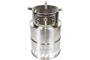 Stainless Steel Wood Burning Camping Stove: Pocket-Sized Warmth for Outdoor Adventures