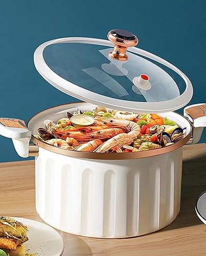 Miniatura 5 de Olla de presion - Olla de presión antiadherente esmaltada, olla a presión con revestimiento de esmalte, olla a presión antiadherente con tapa con