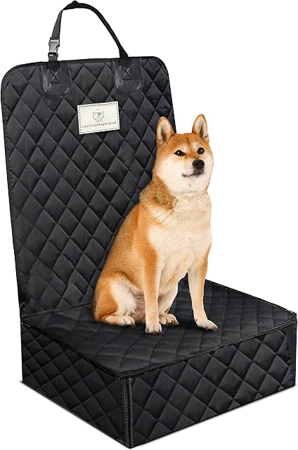 AMZPET Front Car Seat Cover for Dogs (Universal: 50cm Wide) - Scratch-Proof and Non-Slip Dog Car Seat Cover - Waterproof Car Seat Cover - Universal Car Seat Protector for Dogs