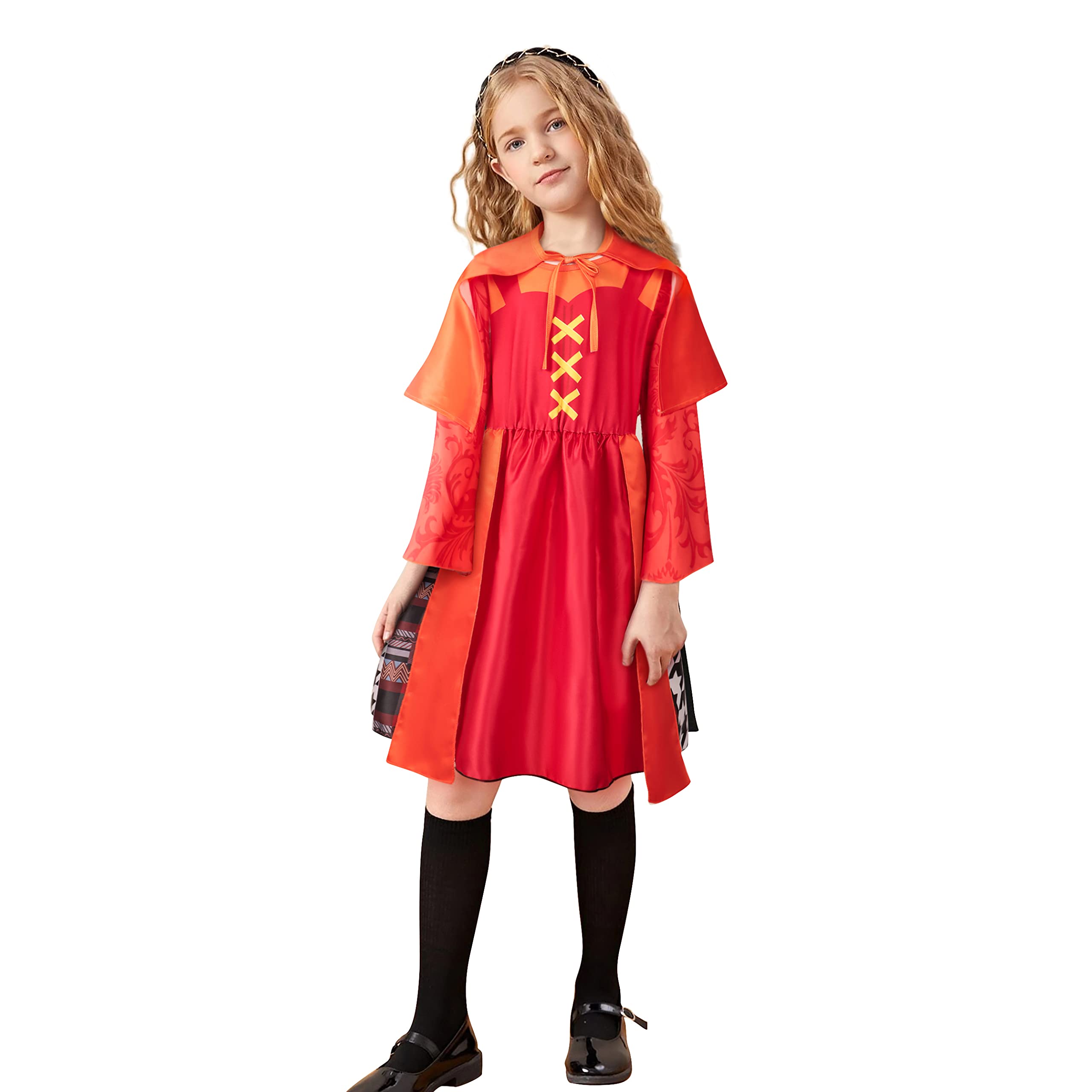 Aepotumn Hocus Pocus Costume Girls Mary Sarah Evil Witch Dress Halloween Cosplay for kids 3-12 Years