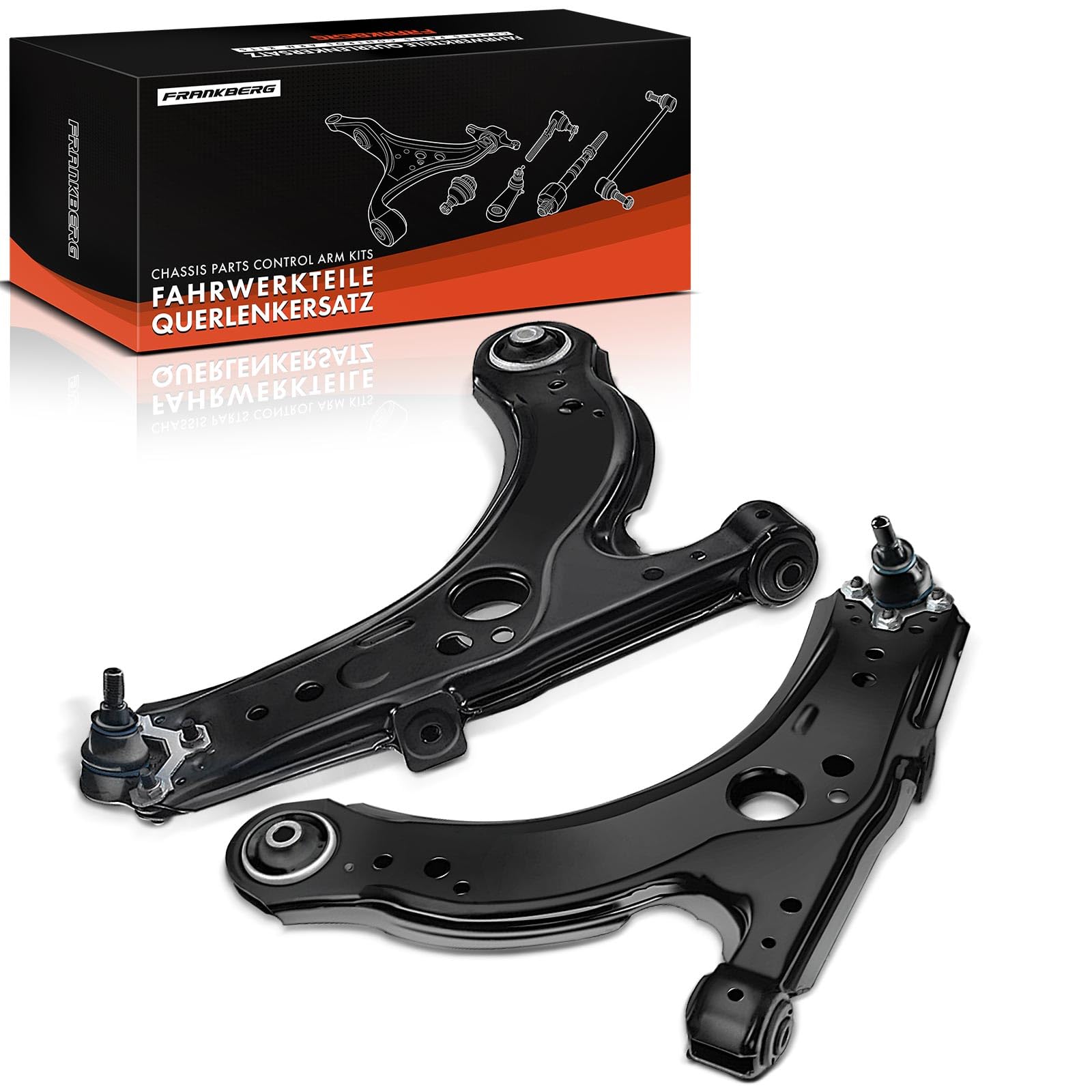 Frankberg 2x Wishbone Arm Front Axle Compatible with A3 8L1 1996-2003 B.o.r.a 1J2 1998-2005 Golf IV 1J1 1997-2005 Golf IV Variant 1J5 1999-2006 New Beetle 1Y7 2002-2010