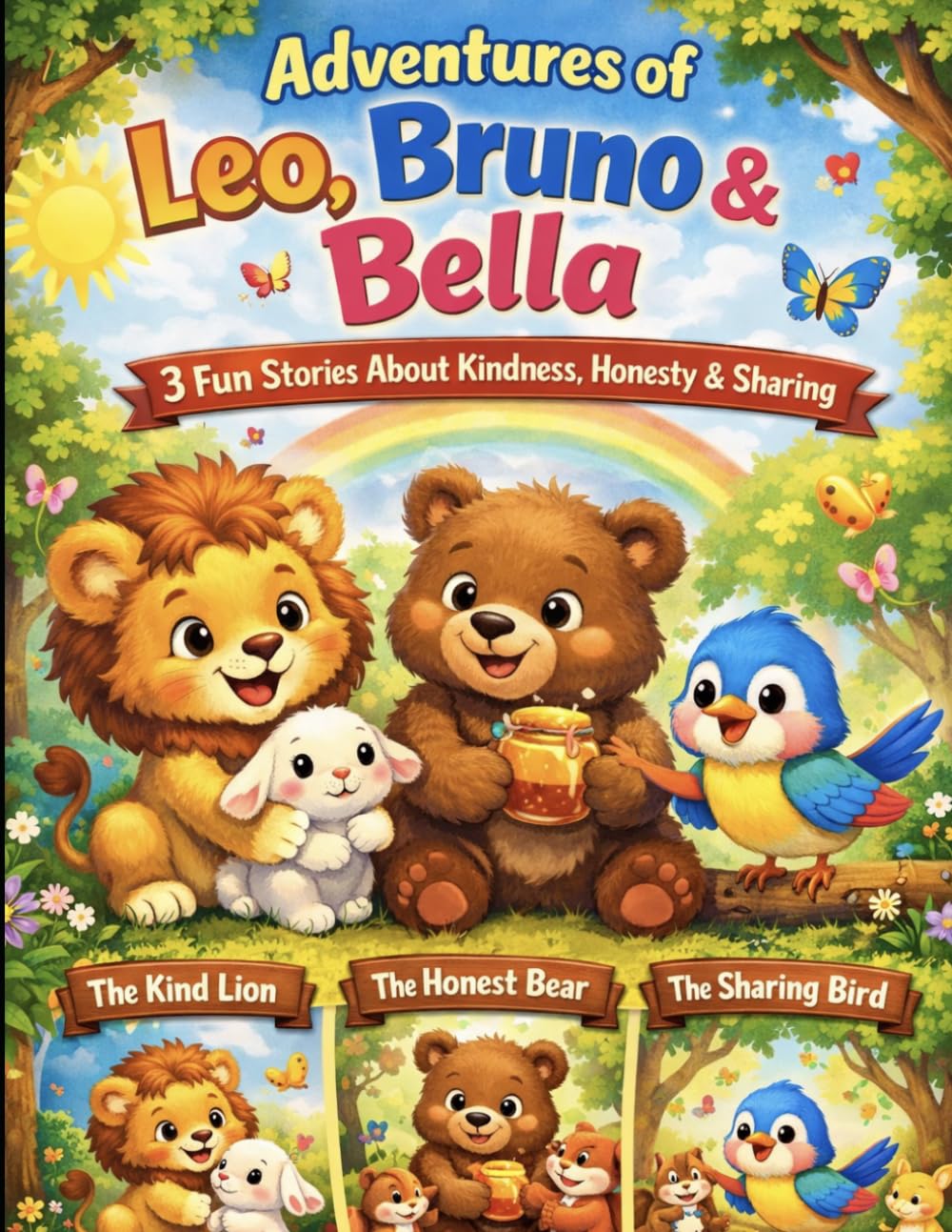 Adventures of Leo, Bruno & Bella: Fun Stories About Kindness, Honesty & Sharing for Kids Ages 3–8