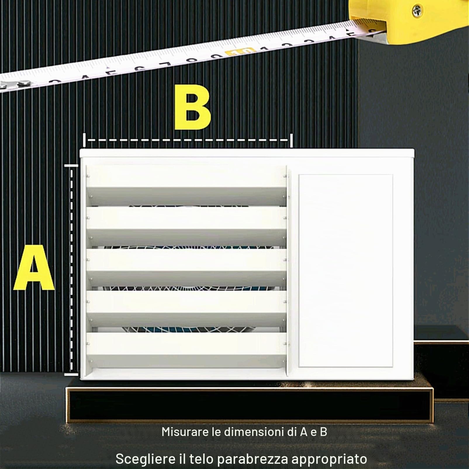 Deflettore per aria condizionata, copertura per bocchetta d'aria - Copertura per mini condizionatore split per unità esterne, cambia la direzione del vento, protegge il compressore del condensatore AC