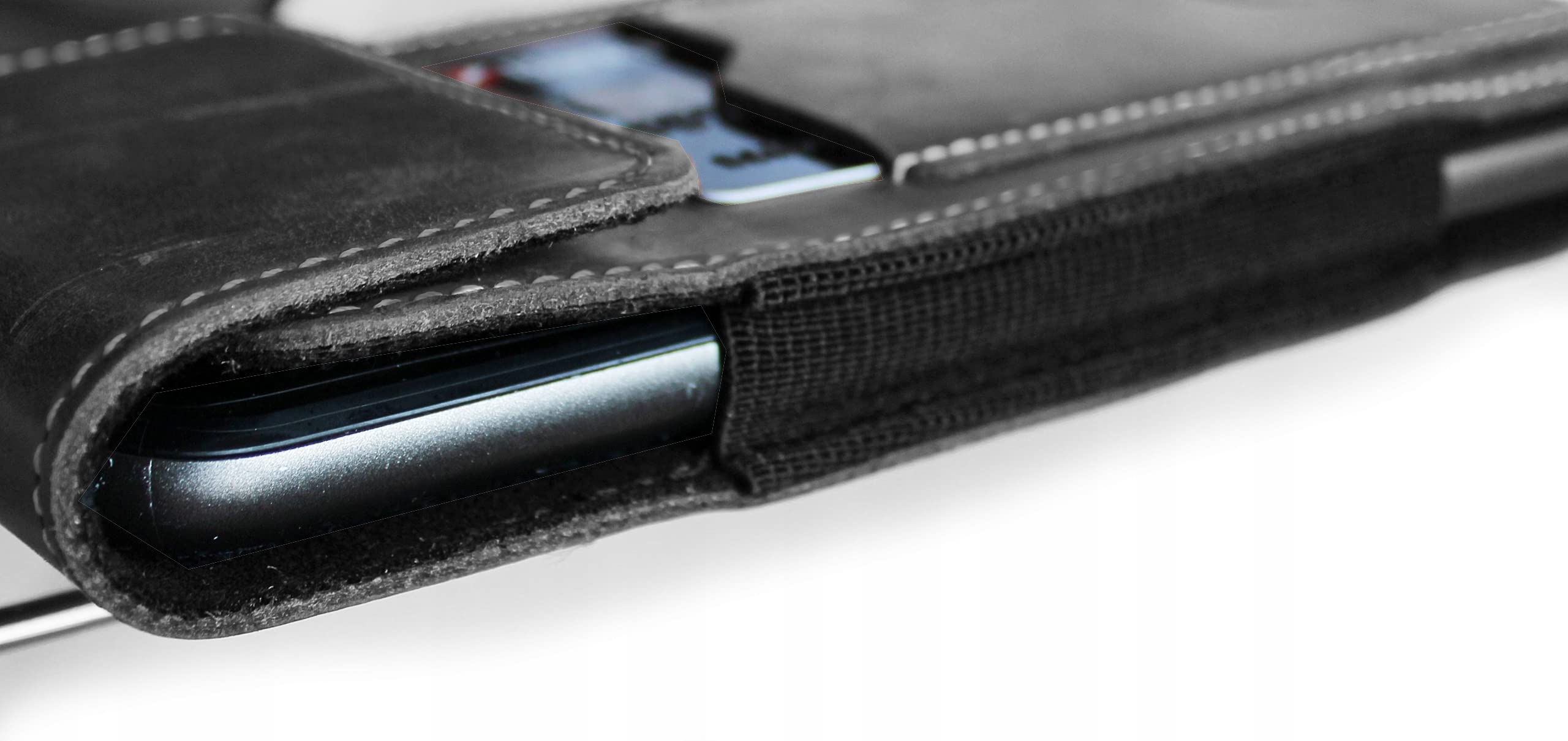 ECHT Leder VERTIKAL Hüft Gürtel Tasche passend für Samsung Galaxy S26 S25 S24 Ultra 5G S23 S22 S21 FE S20 A56 A36 A26 A16 A55 A35 A25 A15 A05 A54 Karabinerhaken Schutz Hülle Lederhülle XL SCHWARZ