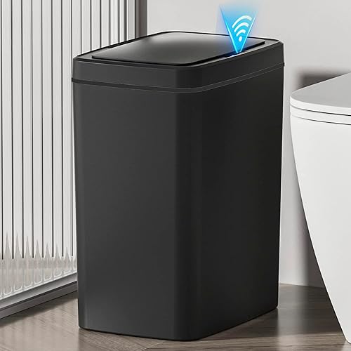 Homie Bote de basura automático e inteligente de 3.2 galones con sensor de movimiento sin contacto y tapa antideslizante para bolsa, uso como mini