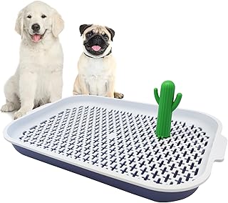 BPS BPS-5573AZ Hundetoilette, austauschbar, für Innenräume, Haustiertoilette, Kunststoff, 2 Größen M/L (M, Blau)