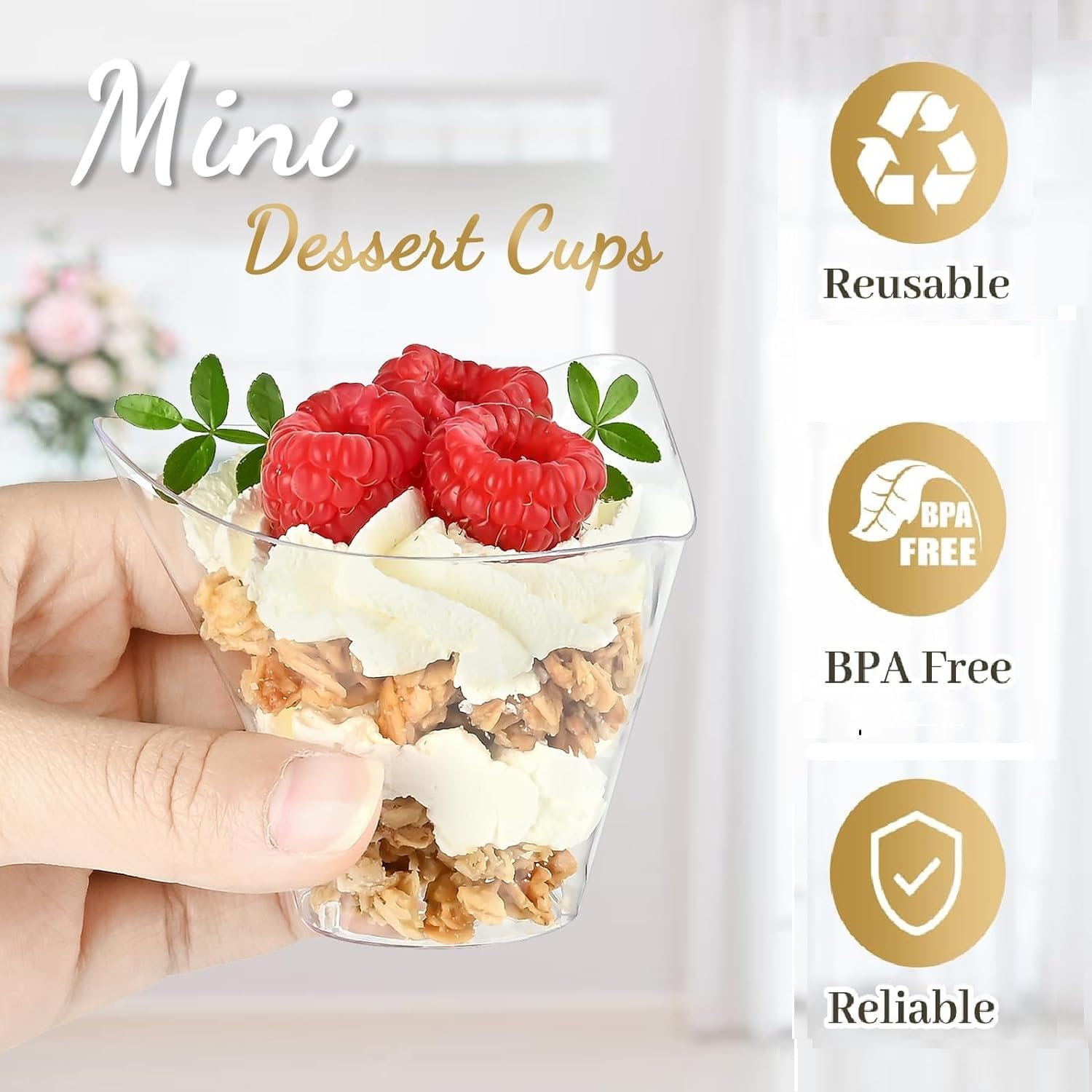 APOLLINE INDIA® Mousse Cup Tulip Dessert Cup (Pack of 20) 2