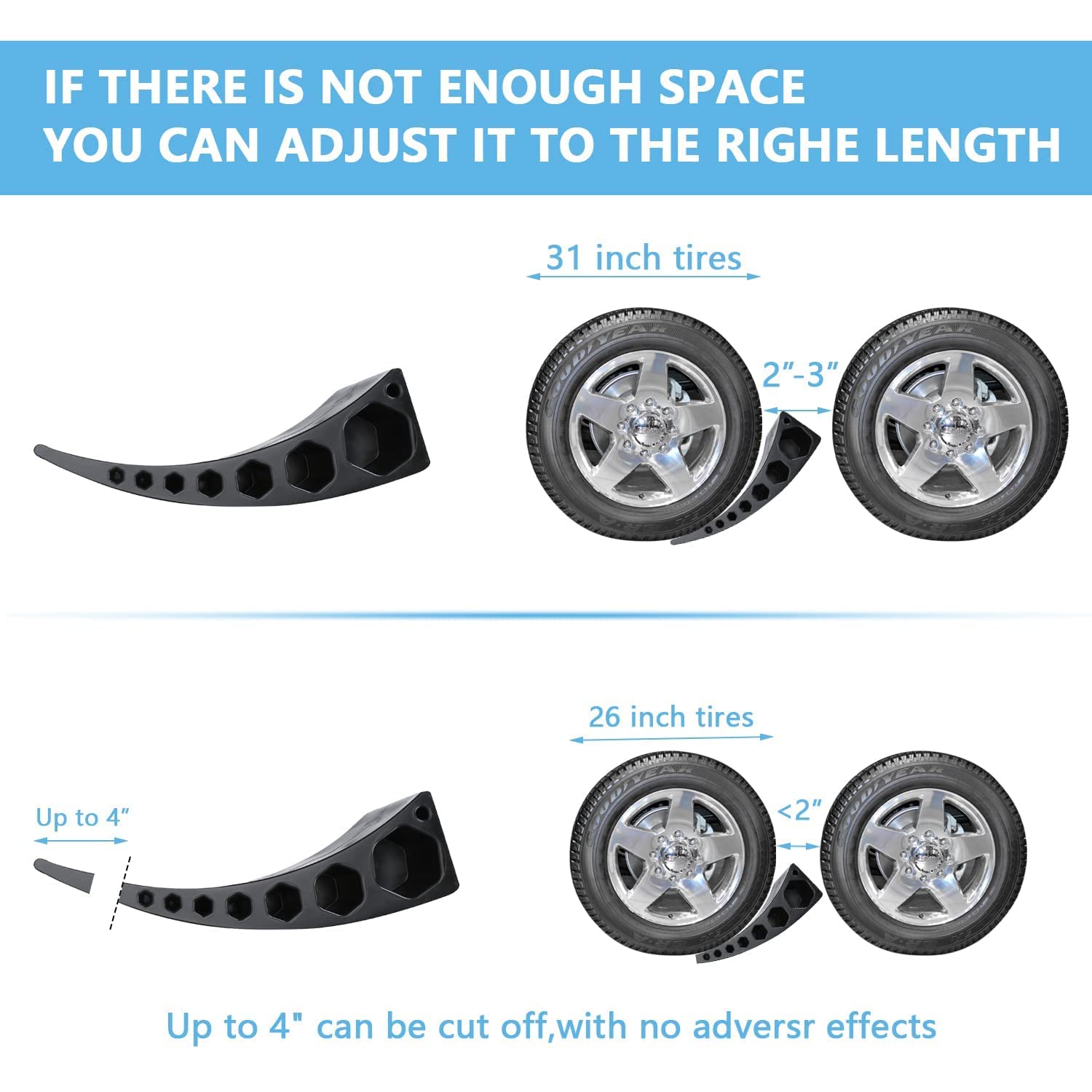 Buy Homeon Wheels 2 Pack Camper Leveler Two Curved Levelers Two Blocks