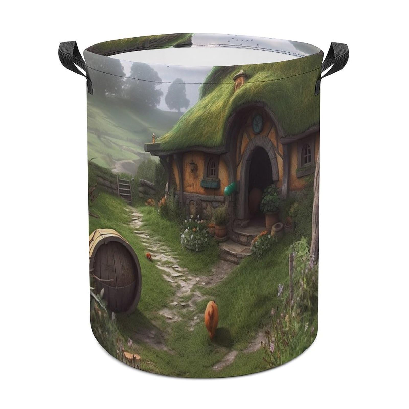 Cesto Portabiancheria Phantasy Rural Porta Biancheria Sporca 50X40Cm | Cesto Portabiancheria Sporca Große Lavabile Stoccaggio Paniere per Lavanderia Dormitorio
