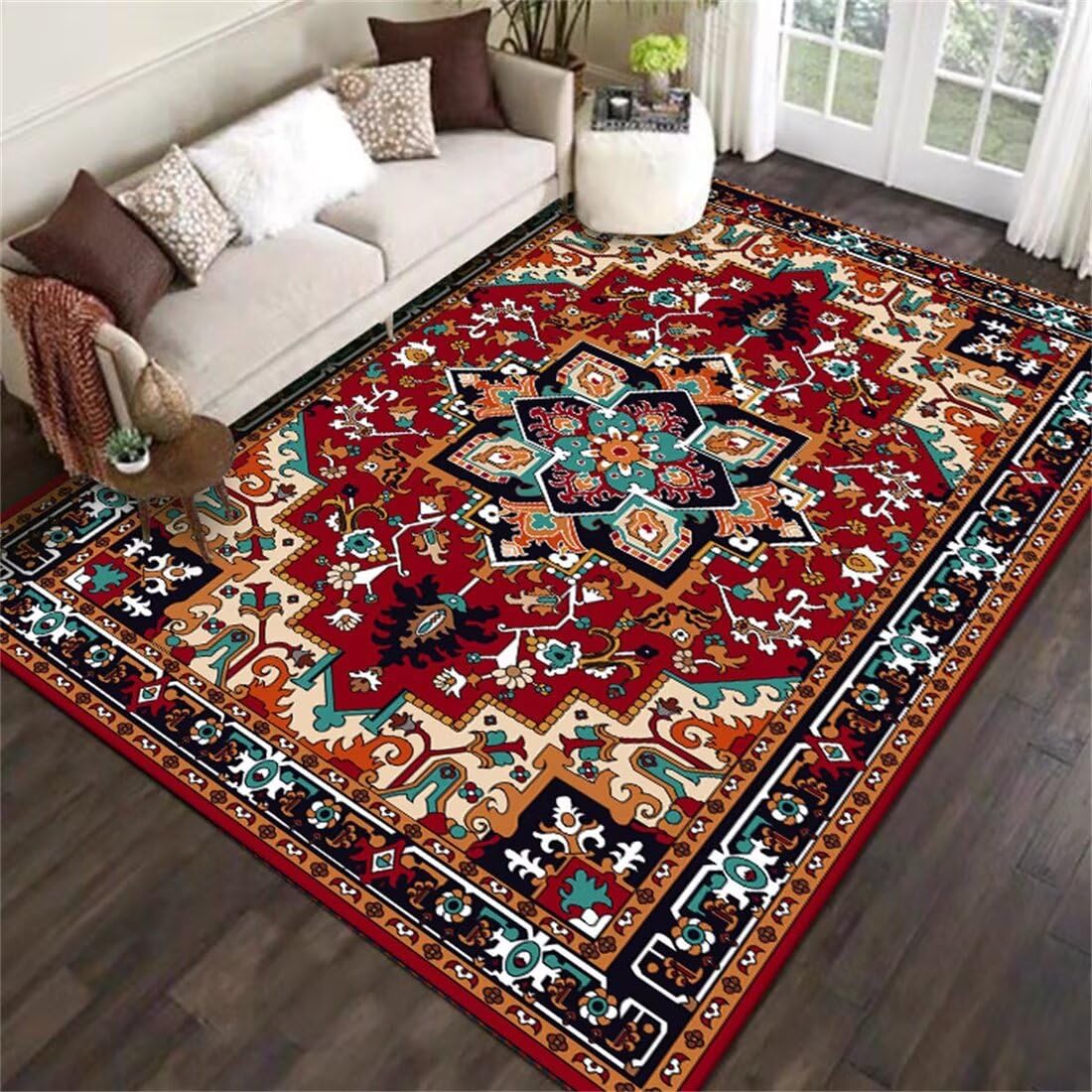 Tapis de salon chat 60x90cm rouge pour décoration de chambre d enfant fille
