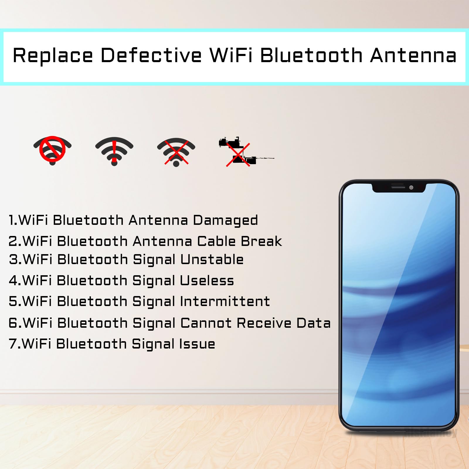 Amazon.com: Risidamoy Para iPhone 11 PRO MAX WiFi Bluetooth Antena