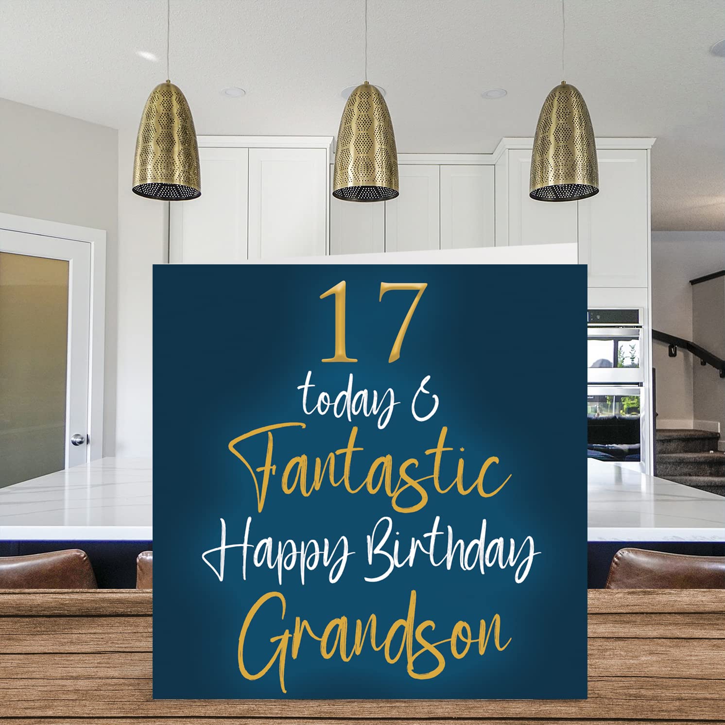 Kleinzoon 17e verjaardagskaart - To My Amazing Grandson