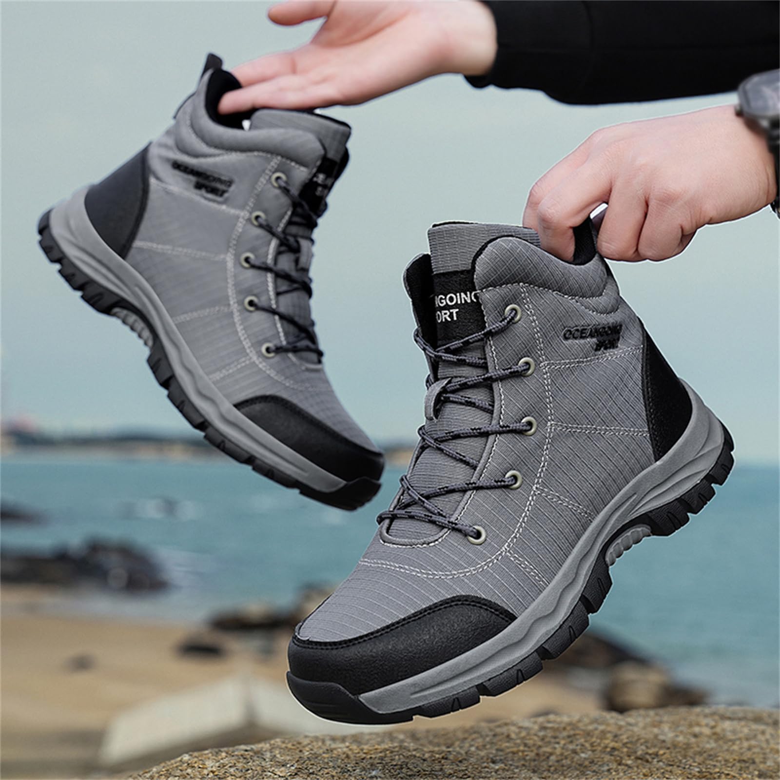 Wanderschuhe Herren Outdoor Trekkingschuhe Leichte rutschfeste Reisewanderschuhe