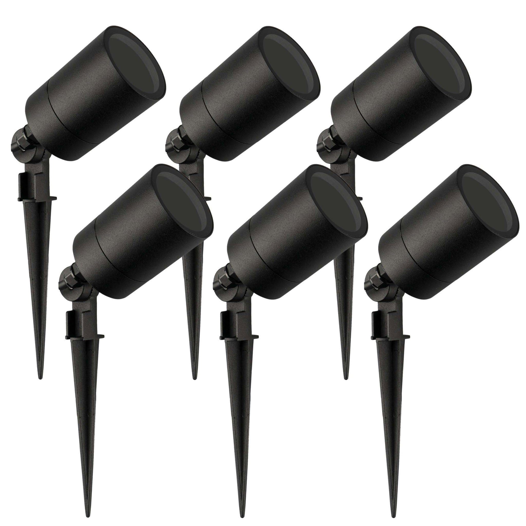Ledvion No Light Source - 6X Led Spike Spotlight, Gu10 Fitting, Black, 5W, Ip65, Incl. Quick Connector