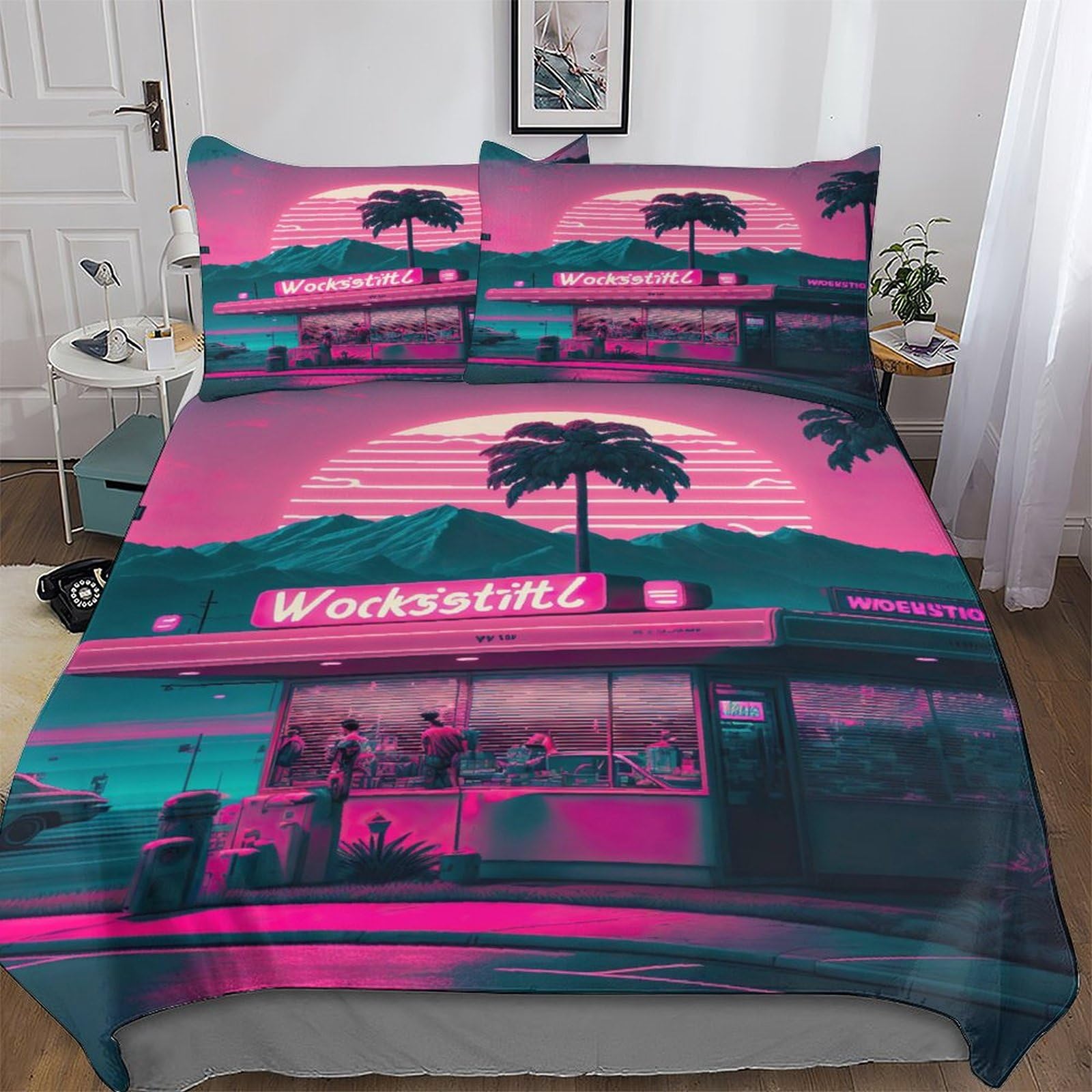 Parure de lit pour adultes et adolescents King 220x240cm style Dinner soleilset