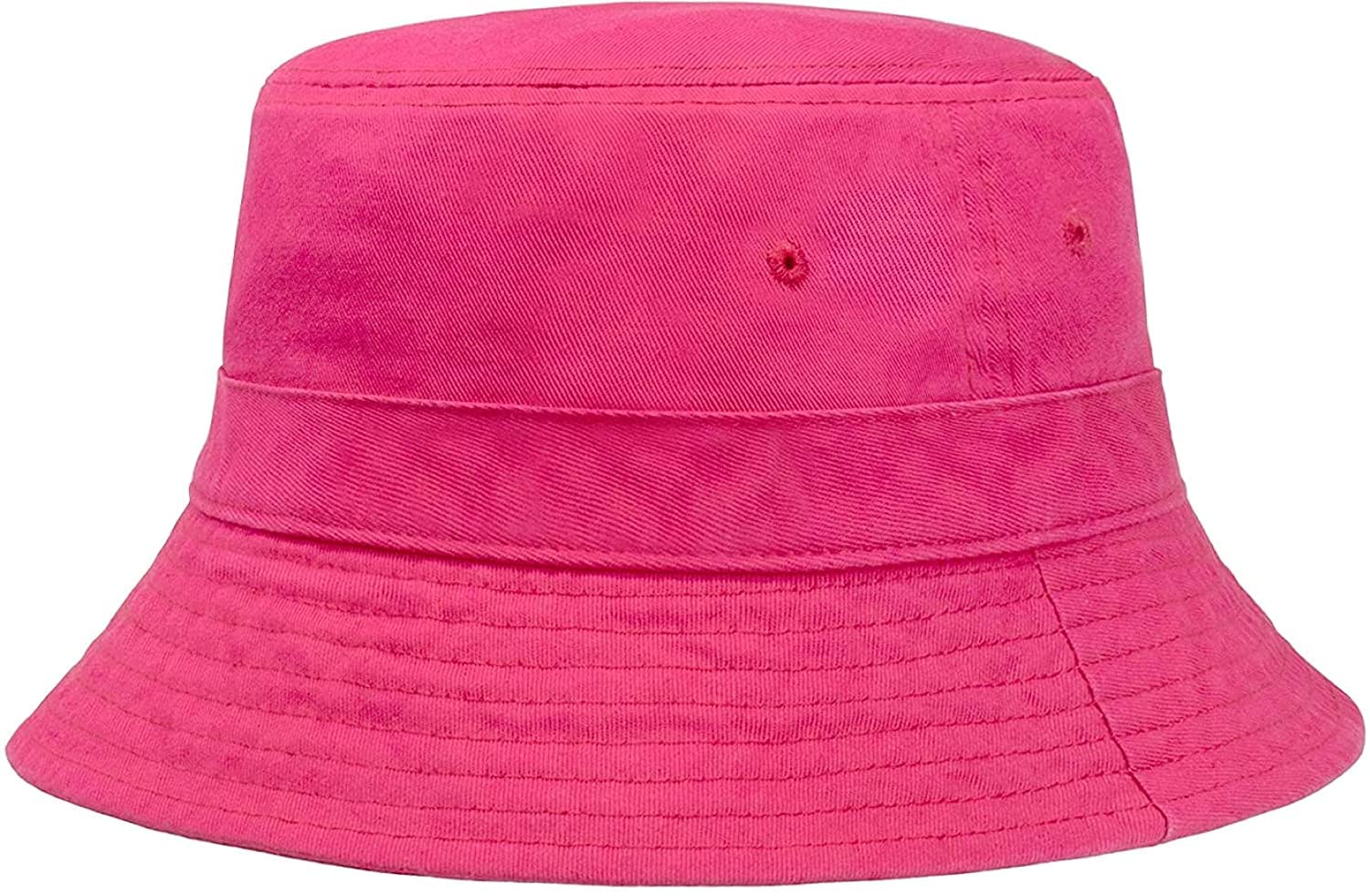 R&DWomen’s Hat Everyday Bucket Style Cotton Hat Lightweight Outdoor Summer Beach Vacation Getaway Headwear (Pink)