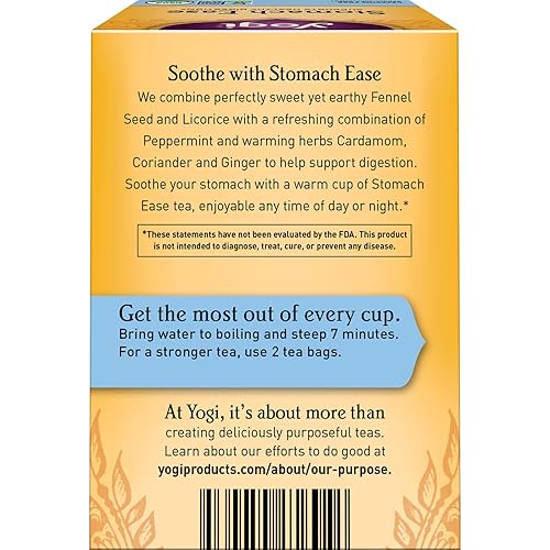 Miniatura 2 de Yogi Tea Stomach Ease Tea - 16 bolsas de té por paquete (4 paquetes) - Té digestivo para ayudar a calmar el estómago - Té calmante para el estómago