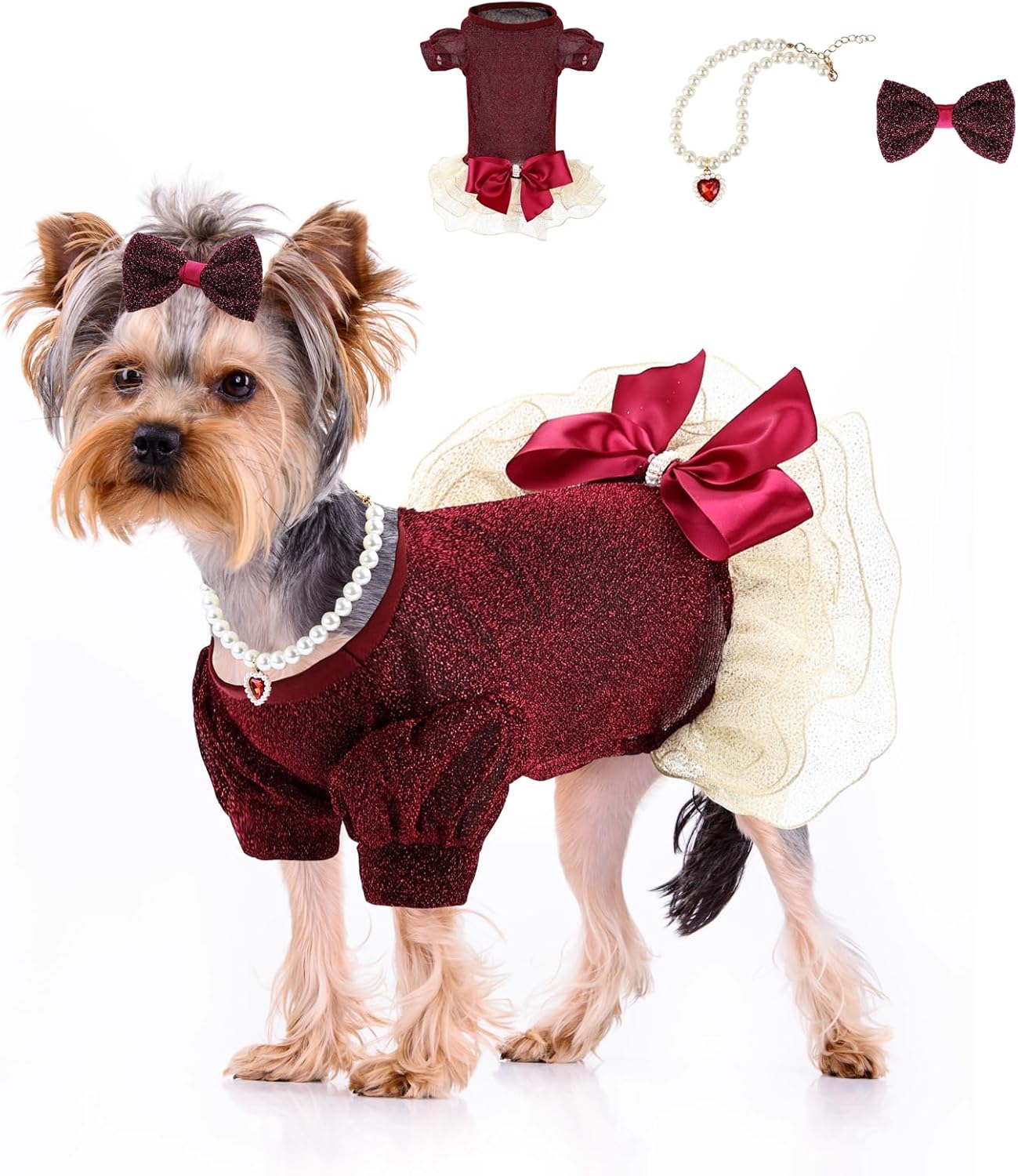 Dog Fancy Dresses for Small Dogs, Sparkly Sequin Pet Dominican Republic |  Ubuy