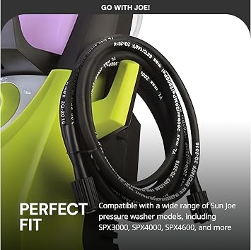 Sun Joe SPX3000-33 Replacement Pressure Washer Hose for SPX3000 Series, SPX3200, SPX3500, SPX4000 Series, SPX4004-MAX, SPX4500, and SPX4600 Series, Manufacturer Original