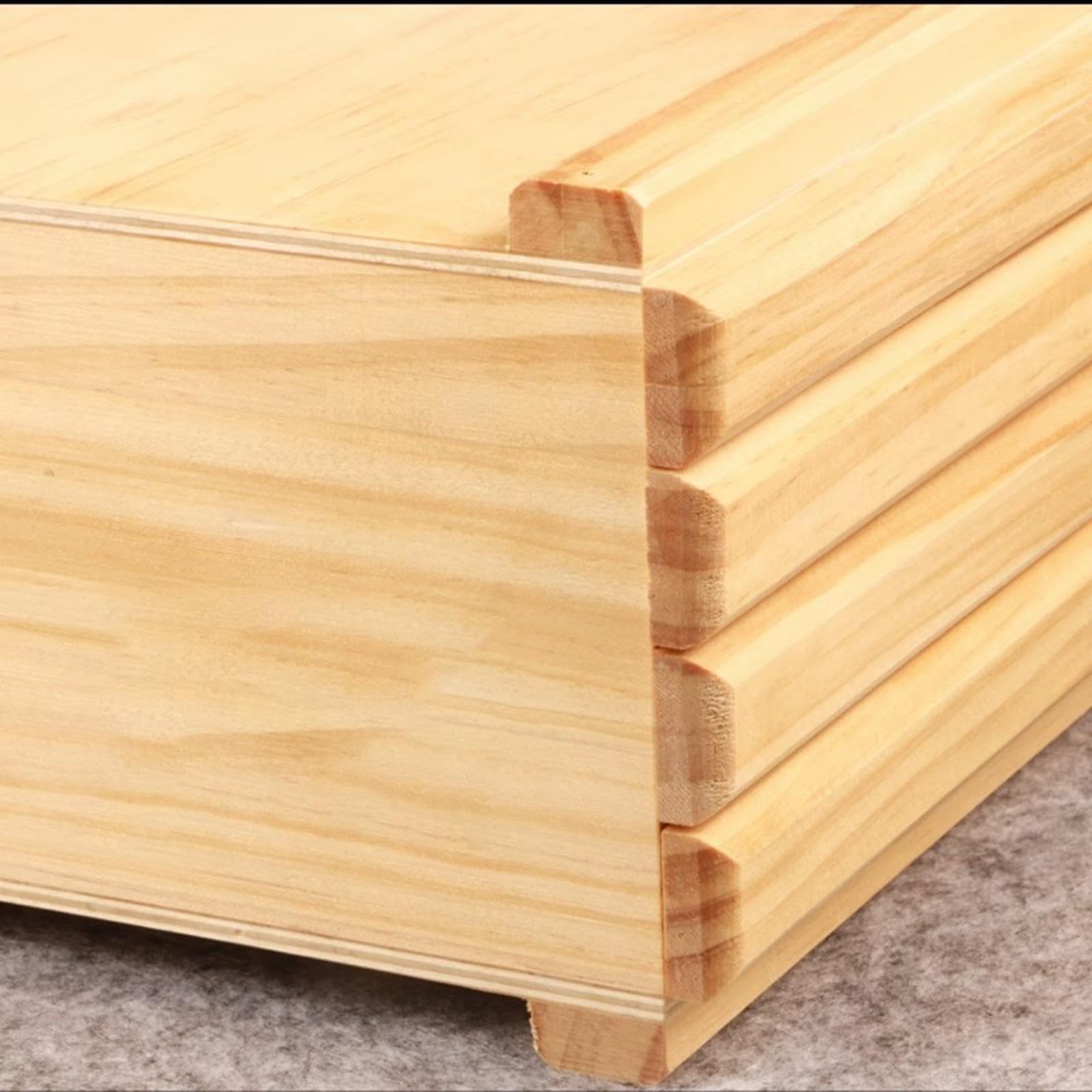 Boîte de rangement en bois pour matériel d'artiste, avec tiroir et compartiments, idéale pour organiser efficacement les fournitures artistiques, Couleur bois, 2 tiroirs