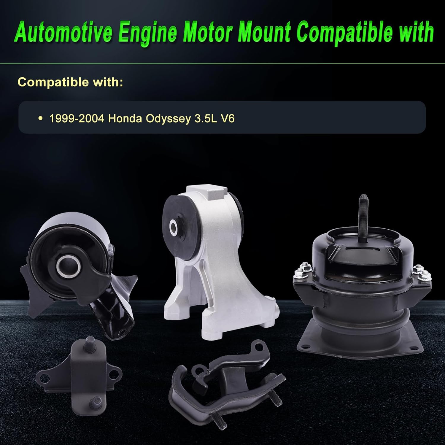 set of 5 engine motor mount compatible with 1999-2004 odyssey 3.5l v6 replacement for a4519hy a4518 a6552 a6582 a6579