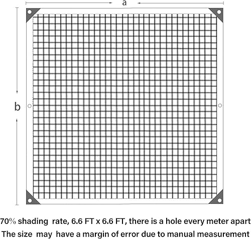 Miniatura 61 de winemana - Toldo para sombra del 90%, cubierta de sombra para perrera, resistente y duradera, lona de malla con ojales, para patio, plantas