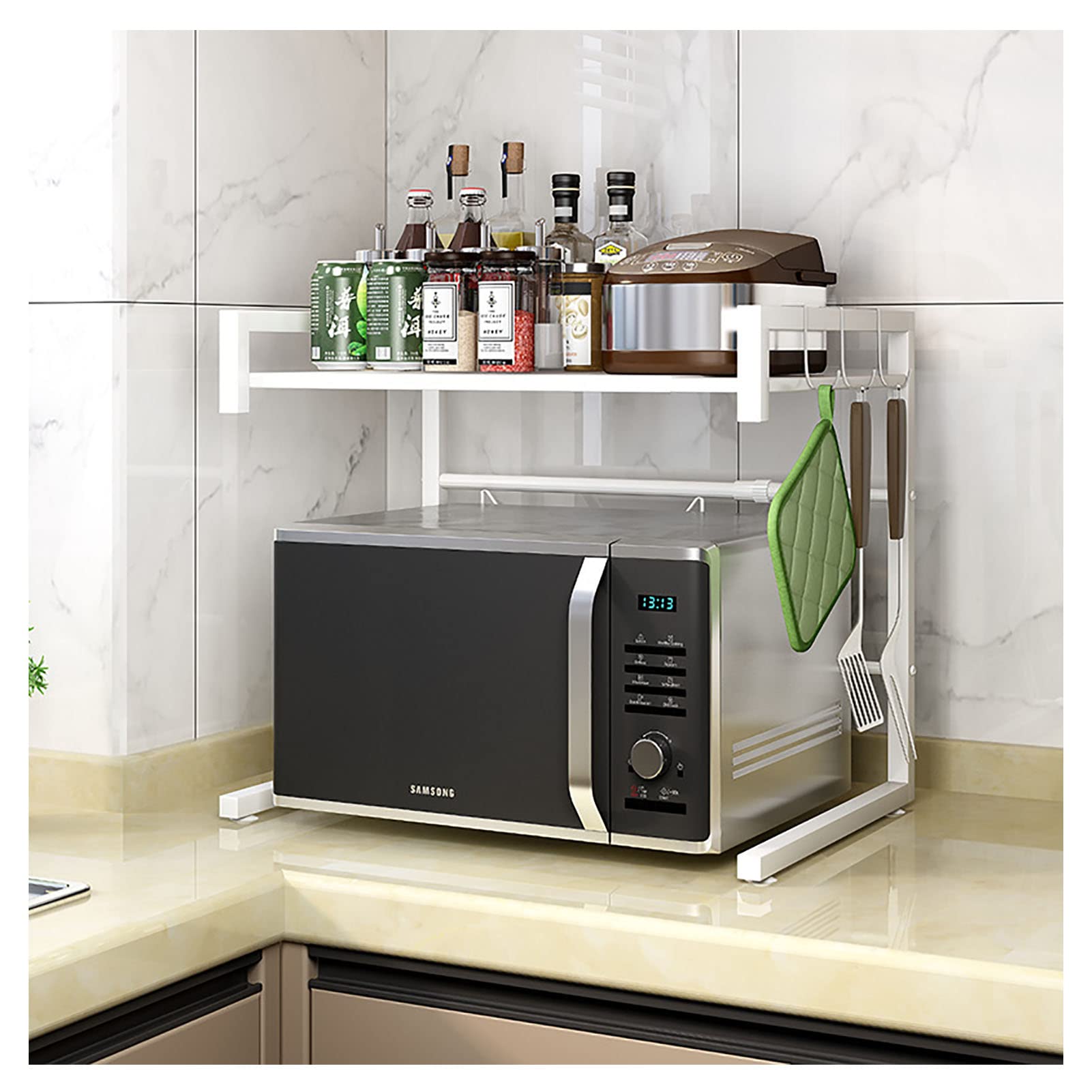 Support de rangement pour micro-ondes afin de libérer le comptoir de cuisine