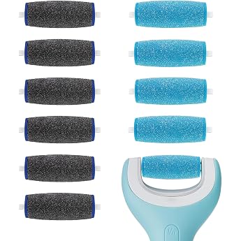 Pack of 11 Callus Remover Replacement Rollers Compatible with Scholl Velvet Smooth Includes 6 Extra Coarse and 5 Regular Coarse Replacement Heads
