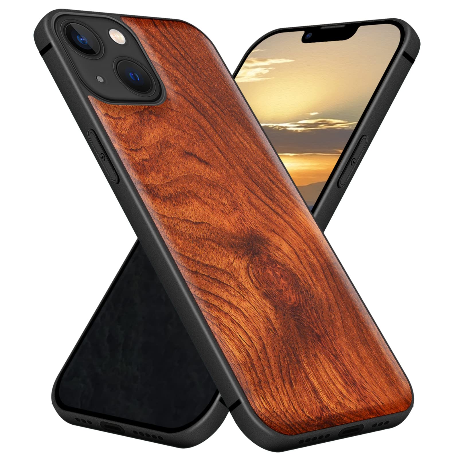 Carveit Magnetic Wood Case For IPhone 13 Case [Hard Real Wood - View #6