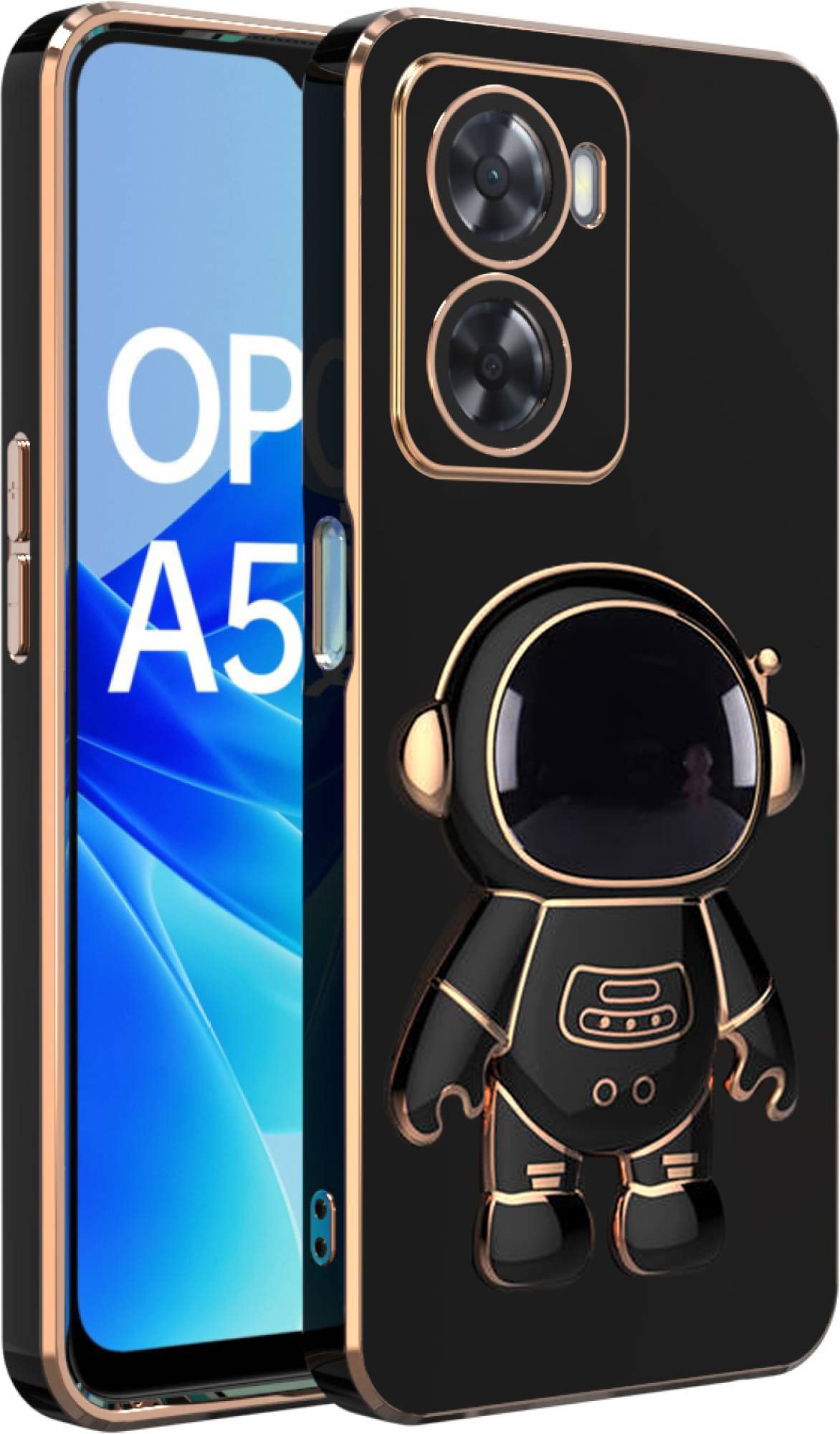 V-TAN Electroplated 3D Astronaut Holster Folding Stand Back Case Compatible with Oppo A57,Oppo A77,A77S (Black) (B0C6Q88PFB) Amazon Price History, Amazon Price Tracker