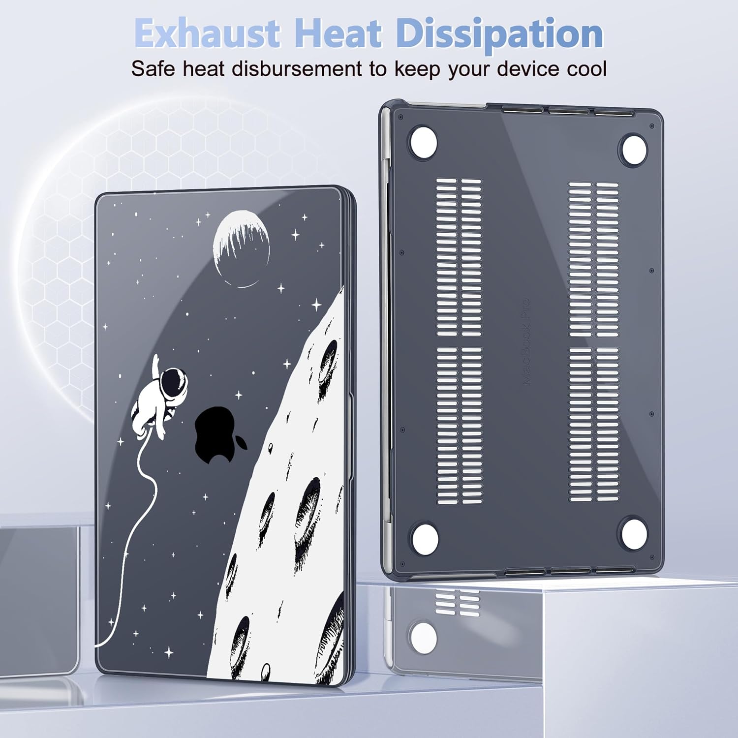 May Chen Case for MacBook Pro 14 inch, Models A2442 A2779 A2918 A2992 A3401 A3185 A3112 A3434, M1 M2 M3 M4 M5 Chip (2021-2025 Release), Plastic Hard Shell Case with Keyboard Cover, Astronaut Flight - Image 5