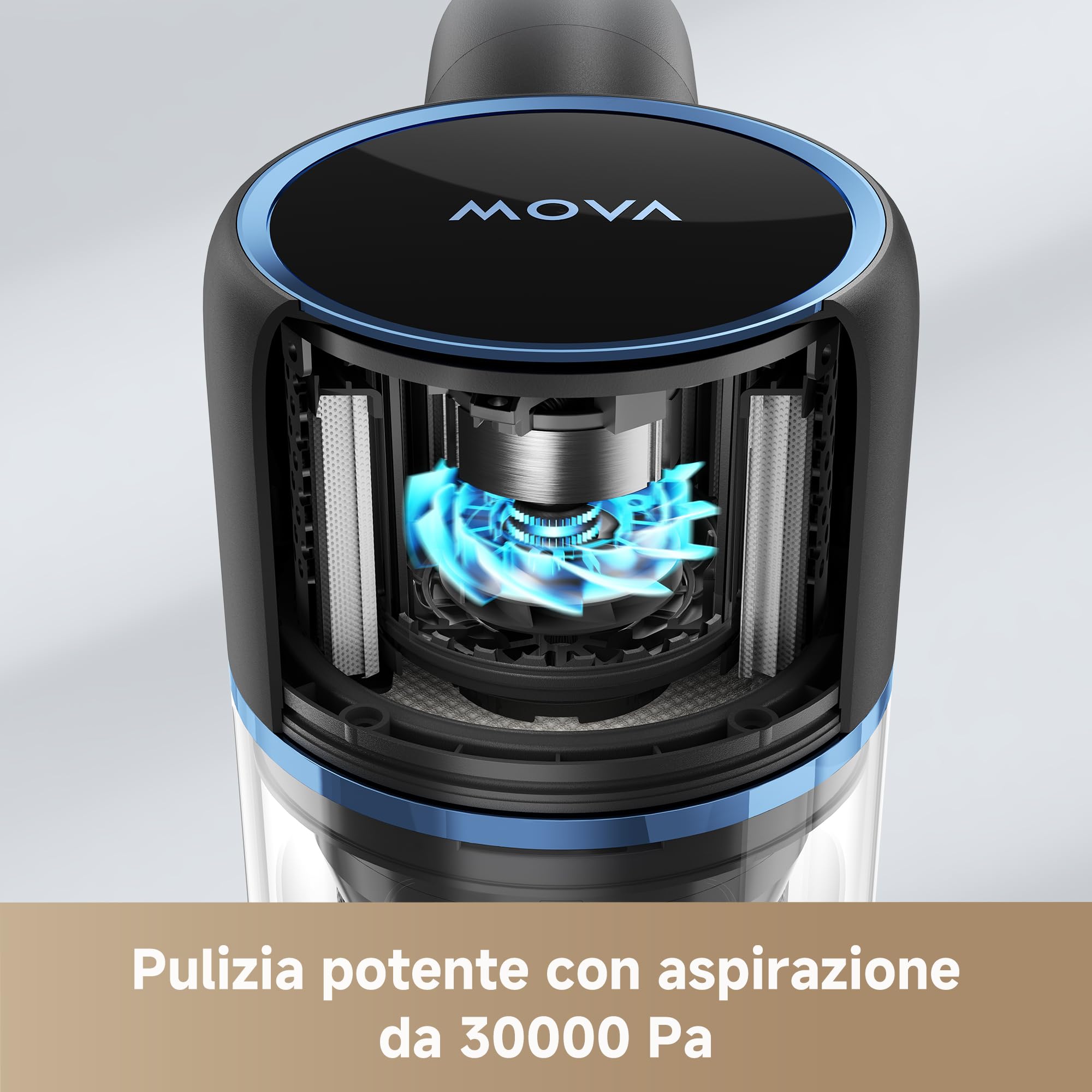 Succhiacarpete Mova S4 Cordless 91 Minuti OptiInsight LED - Dettaglio