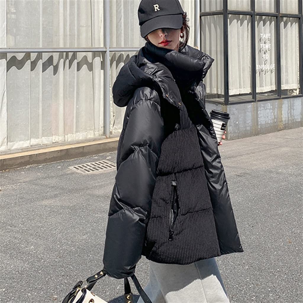 Amazon.com: FMURY Black Short Down Jacket Female Bright Small