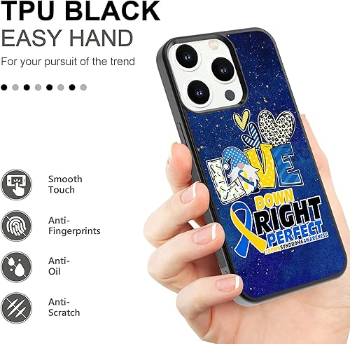Miniatura 5 de Gnome Love Down Right Perfect Syndrome Awareness - Funda para iPhone 16 16E 15 14 13 12 11 Pro Max XR S25 S24 S23 S22 S21 FE Ultra Plus Note 20 A16