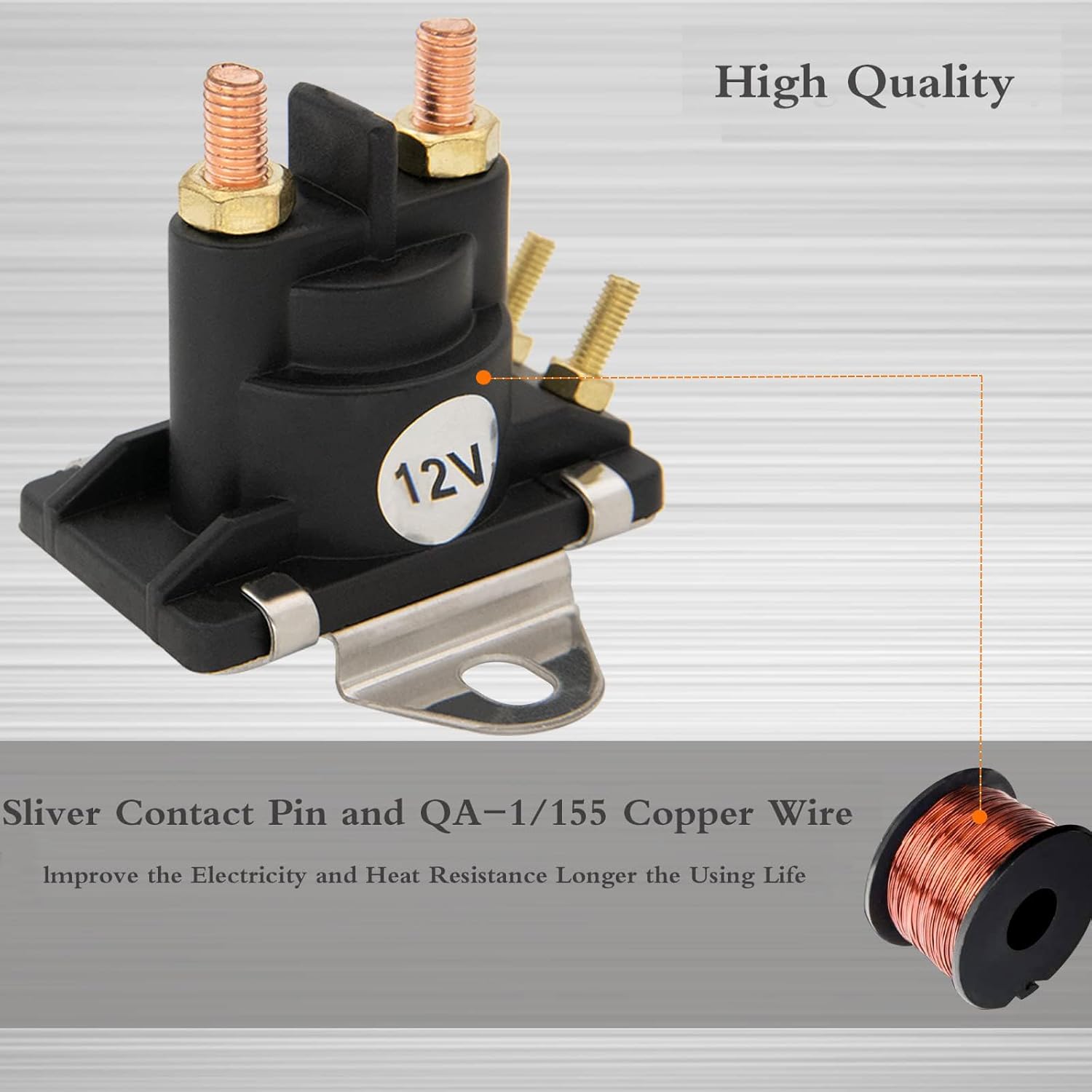 12V (2pcs) Power Trim Solenoid Switch - 89-96158T Solenoid, for Mercruiser Mercury Mariner Outboard Motors 35-275 HP 89-818864T 89-84607 8994318 8996158 8996158T SAE J1171 Starter Relay