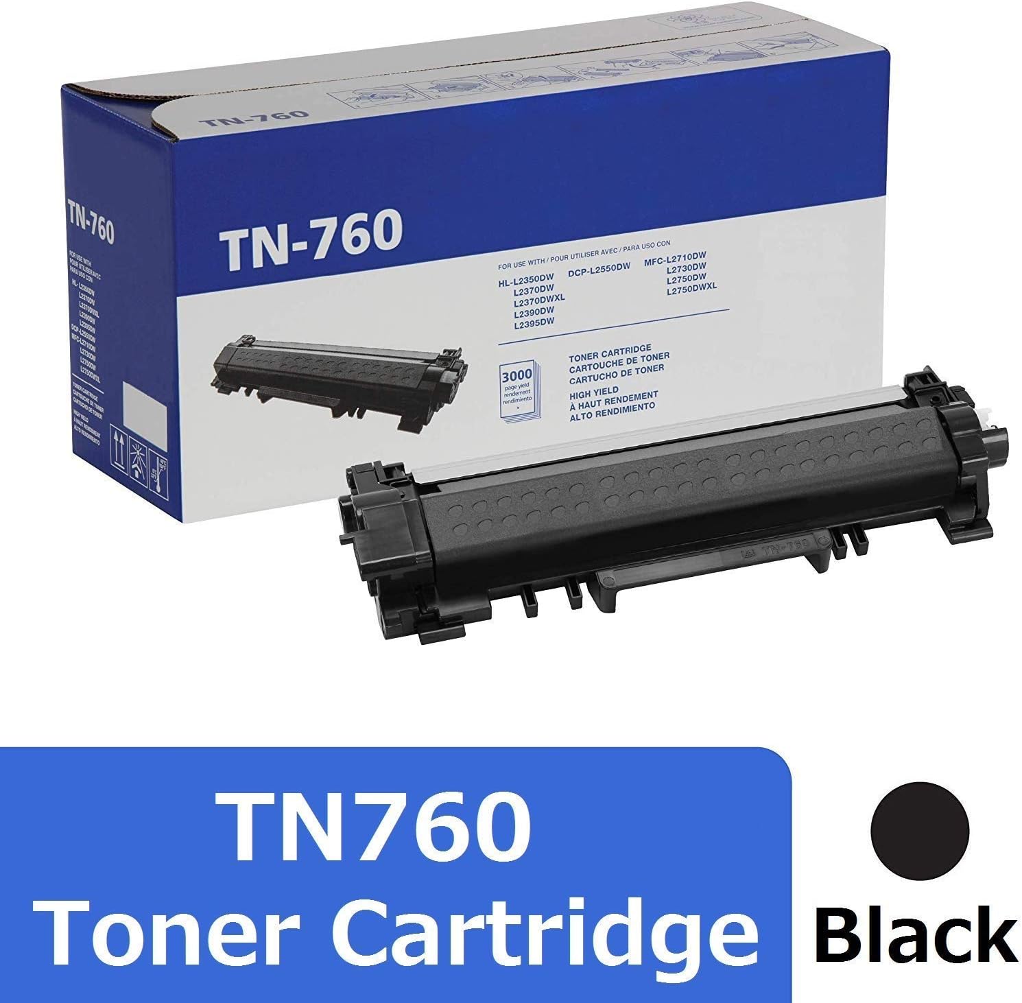 TN760 Black Toner Cartridge Replacement 
