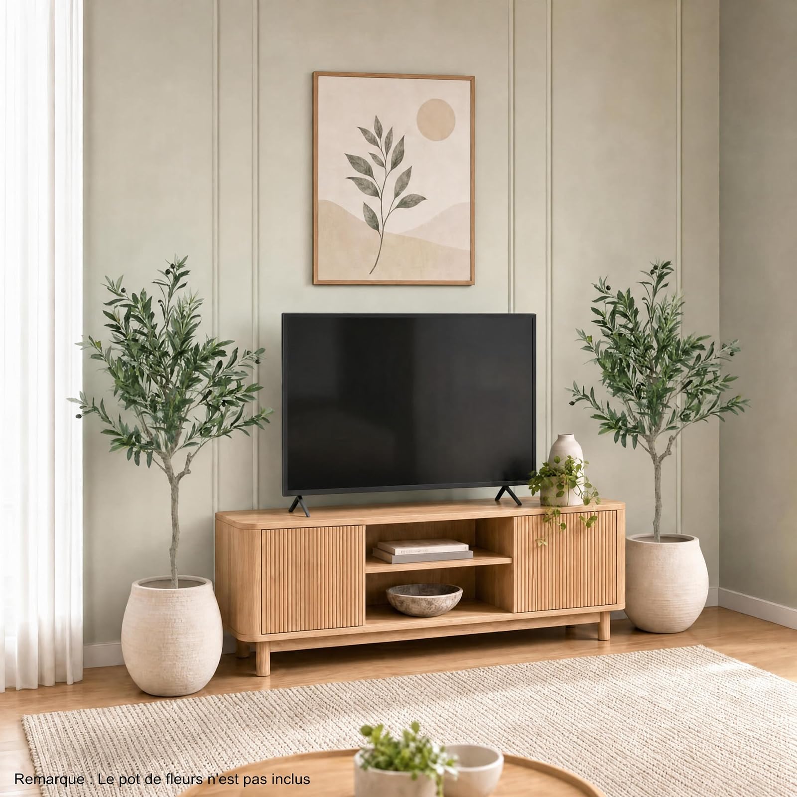 LIFEZEAL Olivier Artificiel en Pot de 150 cm/190 cm, 150 cm,2