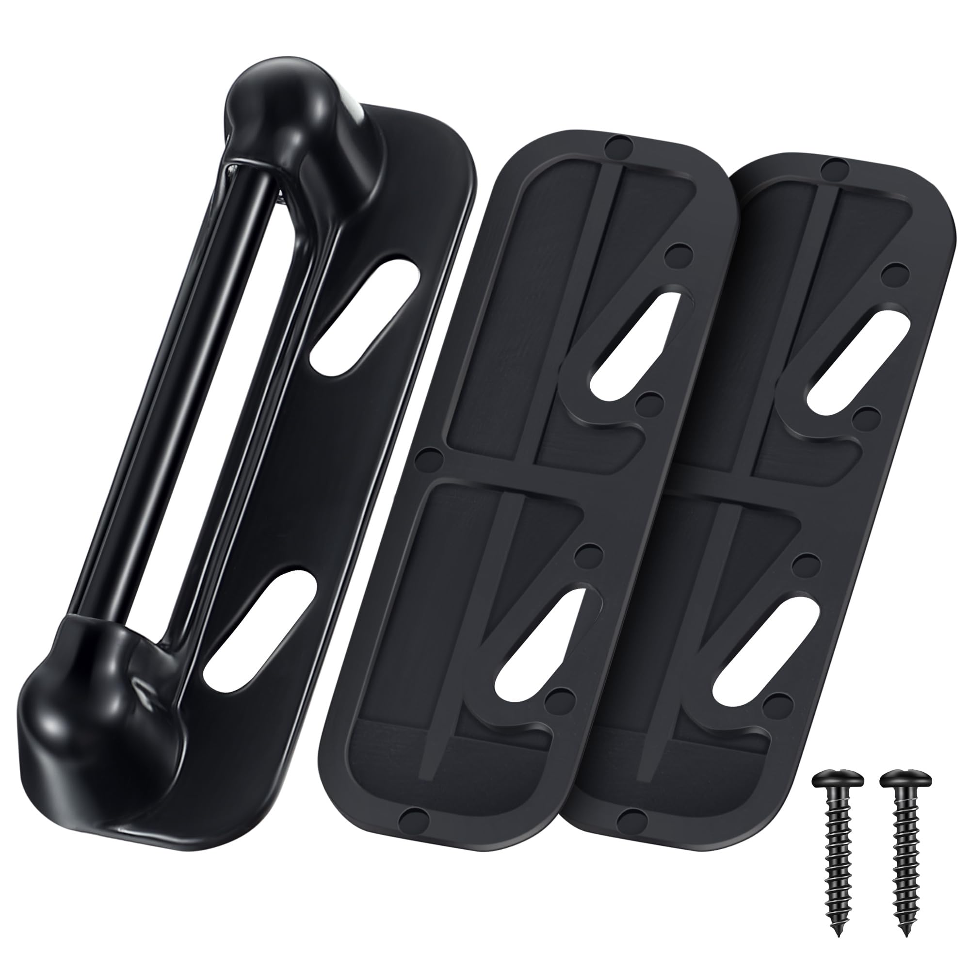 Enhon 1 Pack Screen Door Spring Strike Plate(Low Profile Spring,Black)