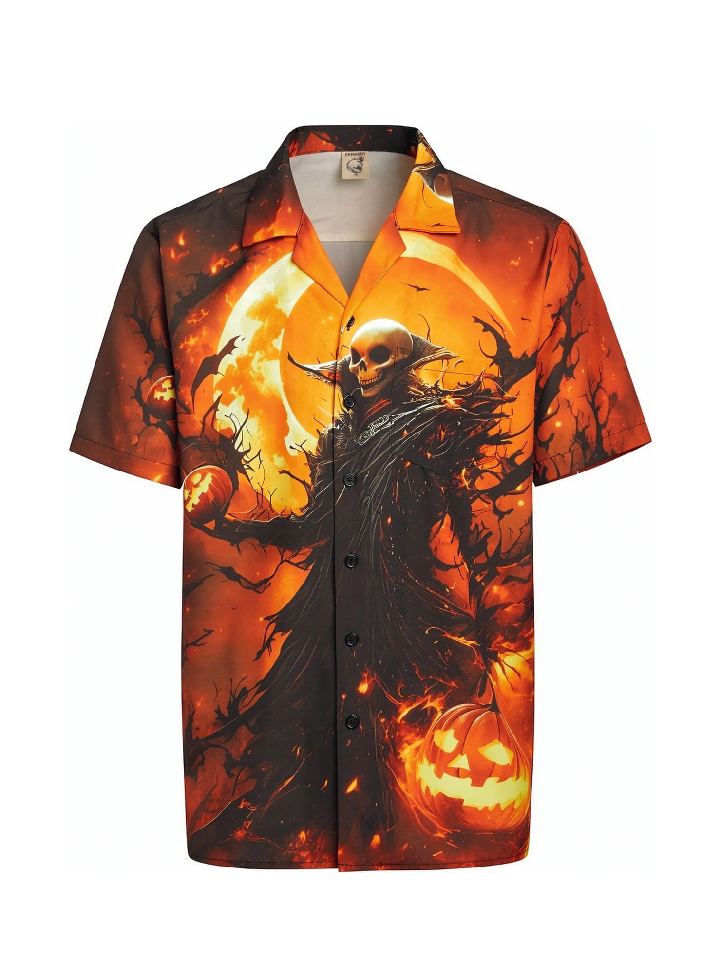 Hardaddy Men's Camp Collar Retro Vintage Bowling Button Down Shirt with Pocket Casual Short Sleeve Beach Shirts Summer
