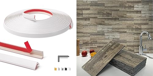 Miniatura 1 de Art3d 20ft Outside Vinyl Corner Trim with Peel and Stick Backsplash PVC Wall Tile