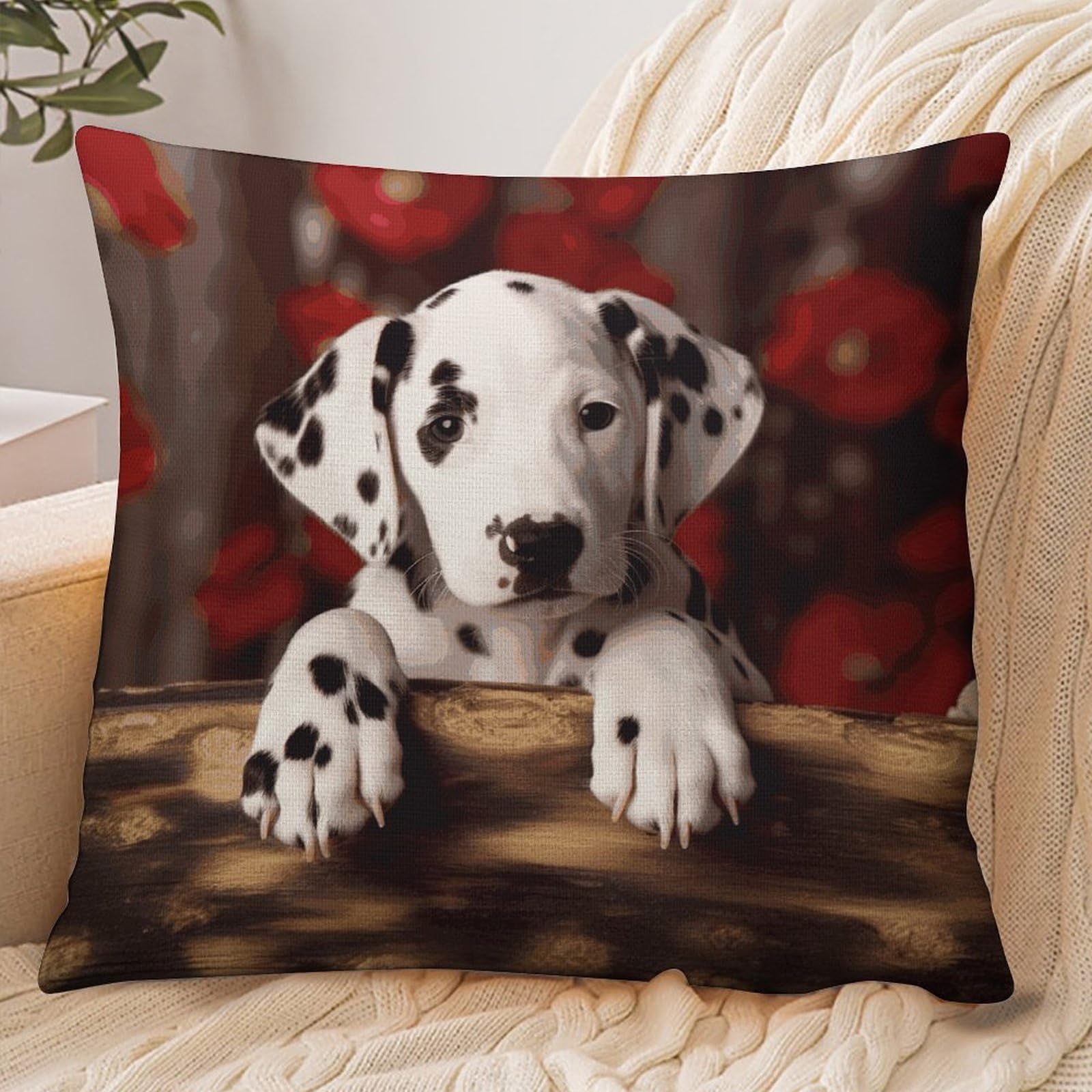 Fekiloot Style Dalmatian Puppy Pillowcase Pillow Sham Pillow Case