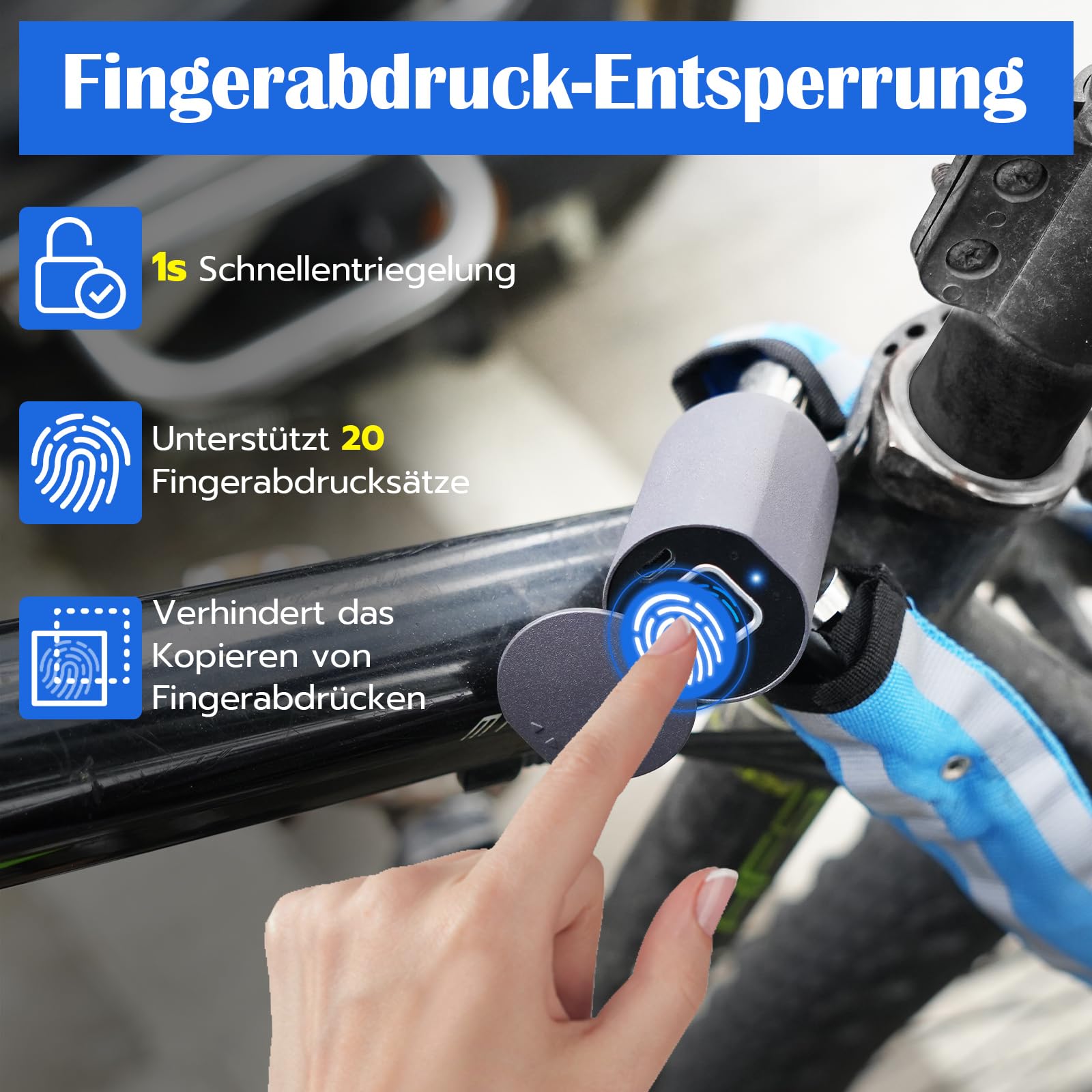 2 Lucchetti Per Bicicletta A Combinazione - Cavo 120 Cm Impermeabile, Alta Sicurezza 5 Cifre