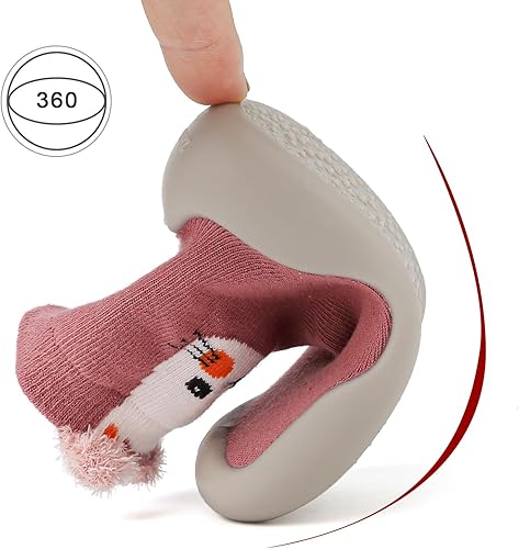 Miniatura 6 de Zapatos de calcetín para bebé, suela de goma suave, antideslizante, para interiores, para bebés, niños y niñas, zapatos de entrenamiento para
