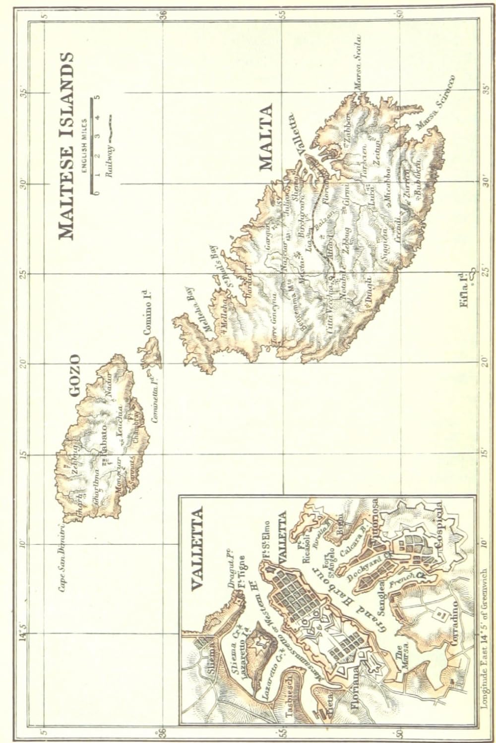 Malta Map Journal: Vintage 1882 Map of Malta Notebook (6"x9" Blank Lined Journal, 200 pages)